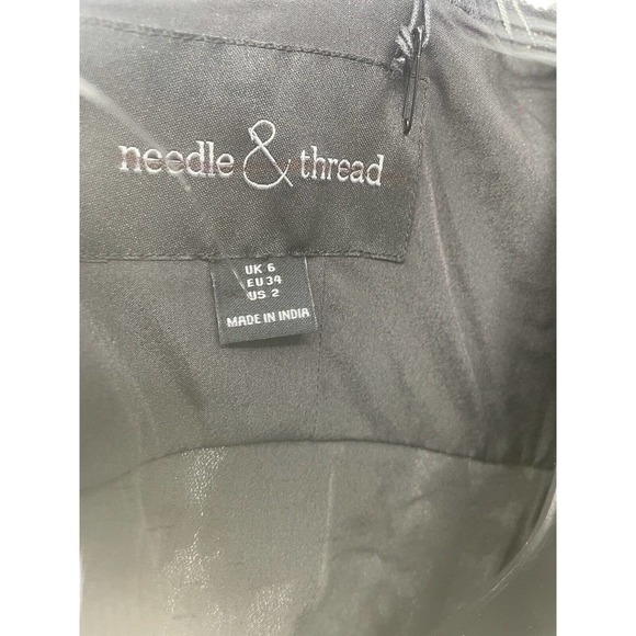 Needle & Thread Wildflower Sequin Midi Dress Size  2 Sweetheart Neck Midi - Picture 11 of 12